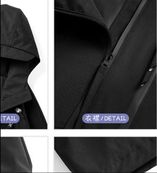 Autumn and Winter Hiking Waterproof Men's Windbreaker Jacket Jacket Zipper Soft Shell Outdoor Men's Windbreaker Jacket Unisex