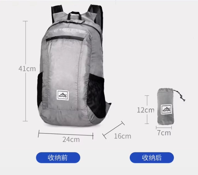 2025 New Outdoor Ultra-Light Travel Backpack Portable Folding Design Waterproof Skin Storage for Hiking Leisure Climbing Bag