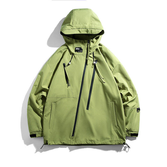 Autumn and Winter Hiking Waterproof Men's Windbreaker Jacket Jacket Zipper Soft Shell Outdoor Men's Windbreaker Jacket Unisex